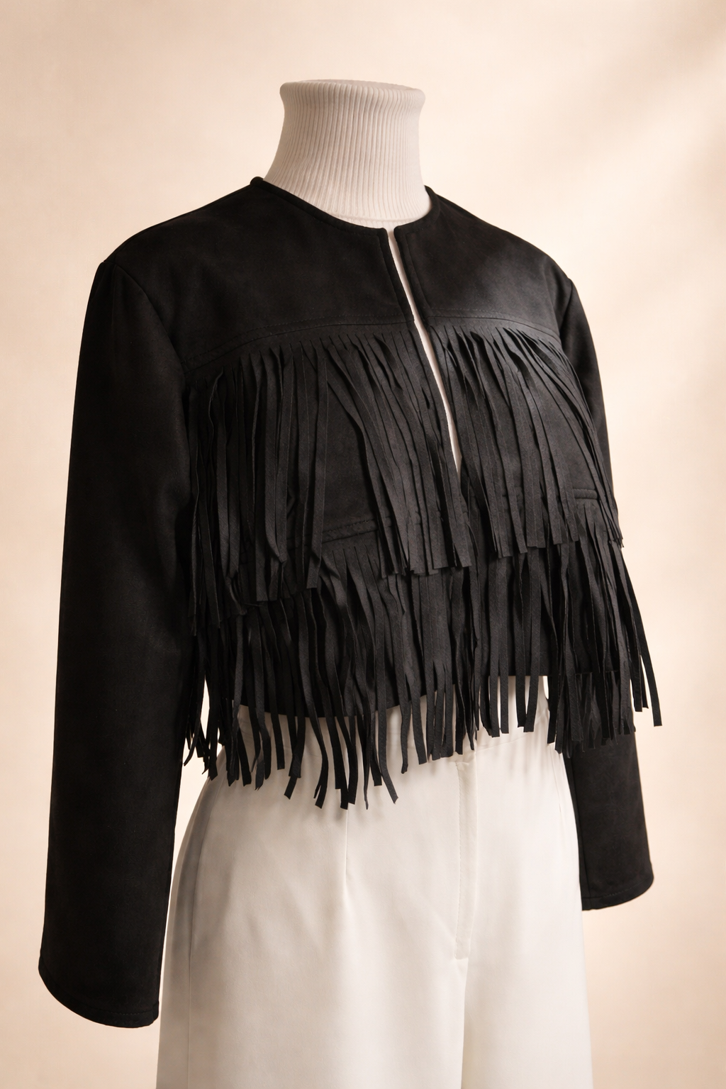 Black Suede fringe jacket