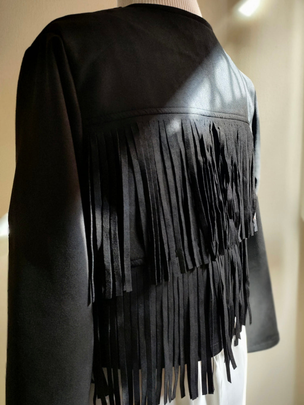 Black Suede fringe jacket