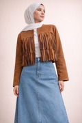Camel SuedeFringe Jacket