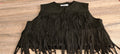 Suede fringe vest