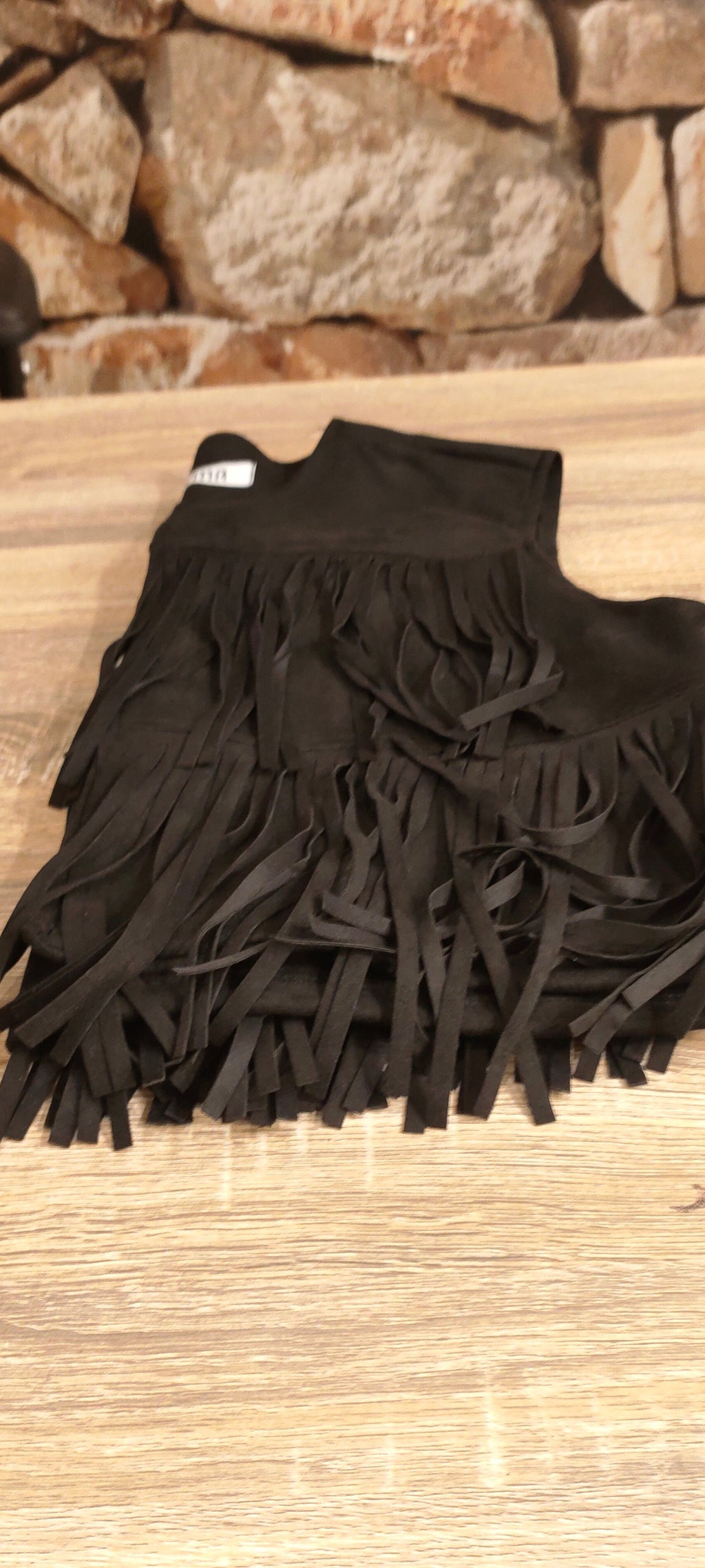 Suede fringe vest