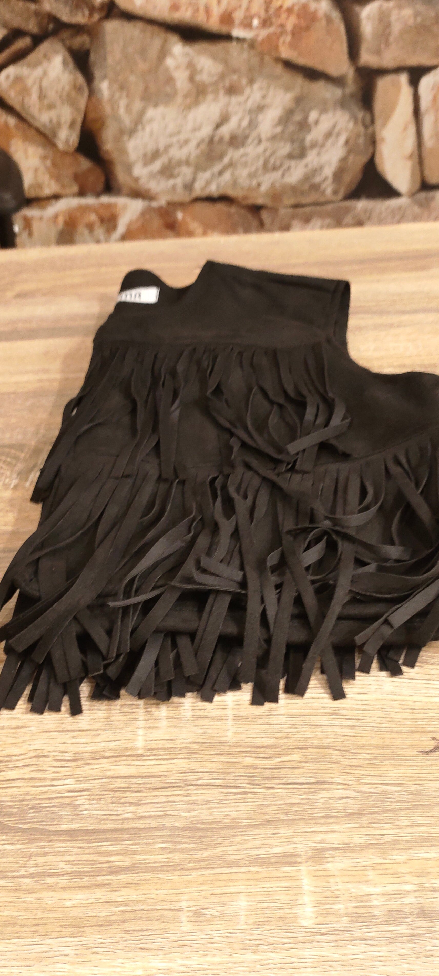 Suede fringe vest