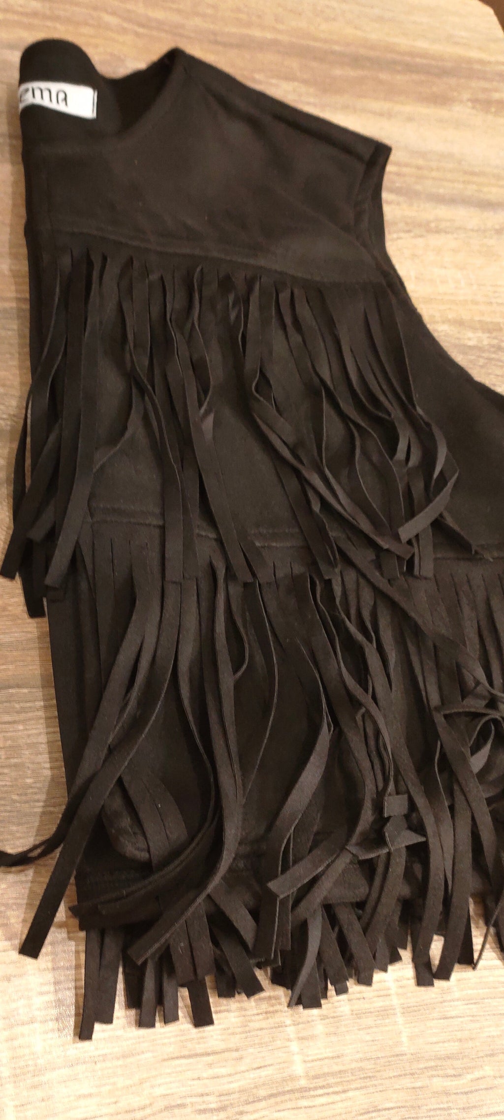 Suede fringe vest