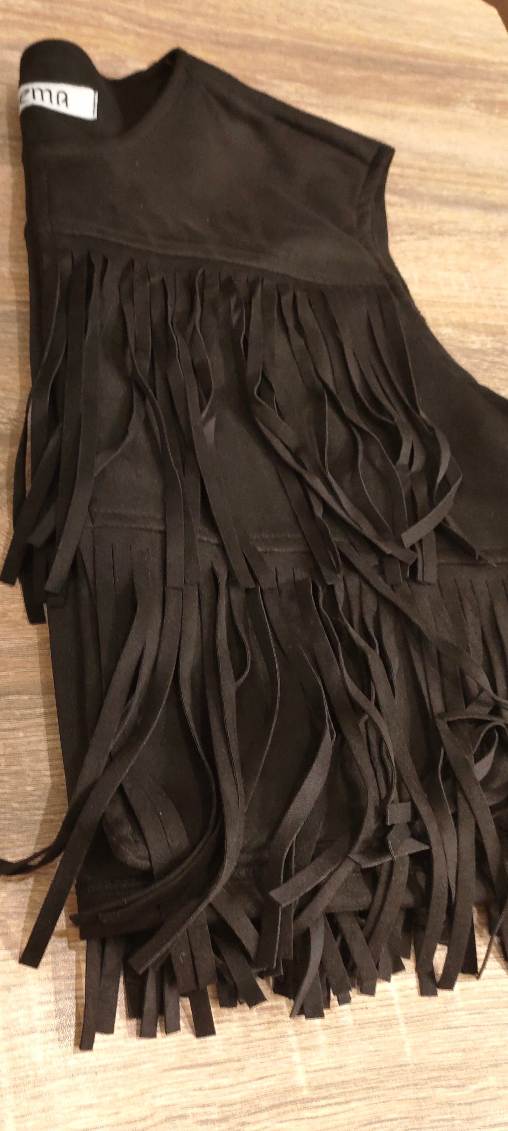 Suede fringe vest