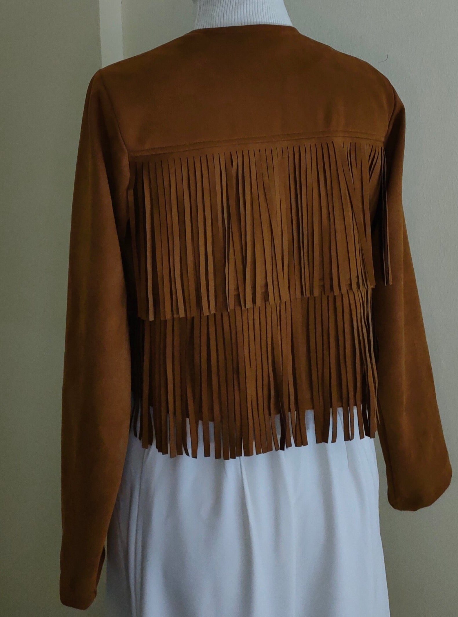 Camel SuedeFringe Jacket